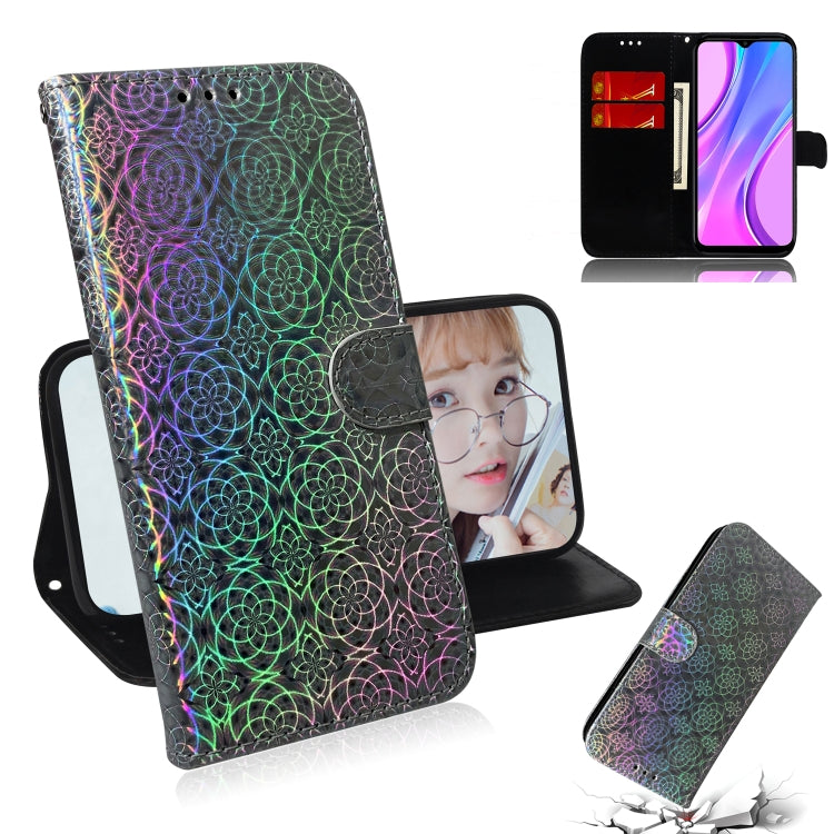For Xiaomi Redmi 9 Solid Color Colorful Magnetic Buckle Horizontal Flip PU Leather Case with Holder & Card Slots & Wallet & Lanyard
