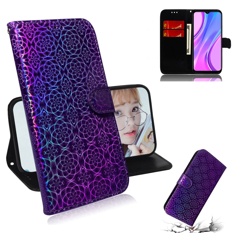 For Xiaomi Redmi 9 Solid Color Colorful Magnetic Buckle Horizontal Flip PU Leather Case with Holder & Card Slots & Wallet & Lanyard