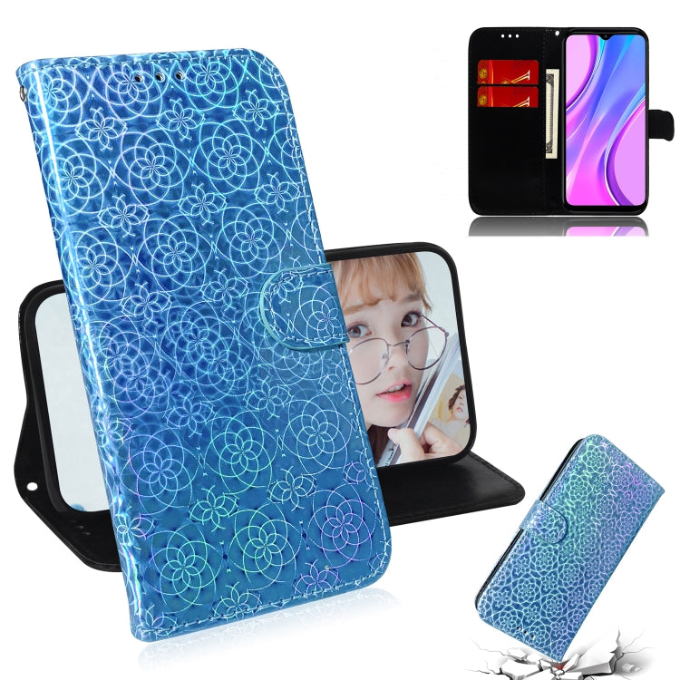 For Xiaomi Redmi 9 Solid Color Colorful Magnetic Buckle Horizontal Flip PU Leather Case with Holder & Card Slots & Wallet & Lanyard