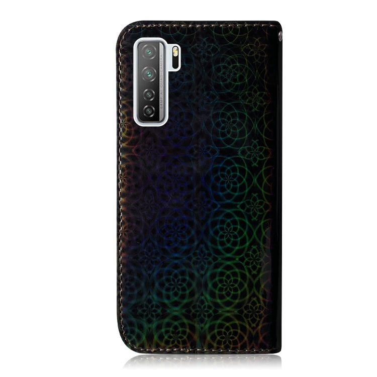 For Huawei P40 lite 5G Solid Color Colorful Magnetic Buckle Horizontal Flip PU Leather Case with Holder & Card Slots & Wallet & Lanyard