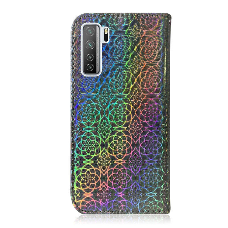 For Huawei P40 lite 5G Solid Color Colorful Magnetic Buckle Horizontal Flip PU Leather Case with Holder & Card Slots & Wallet & Lanyard