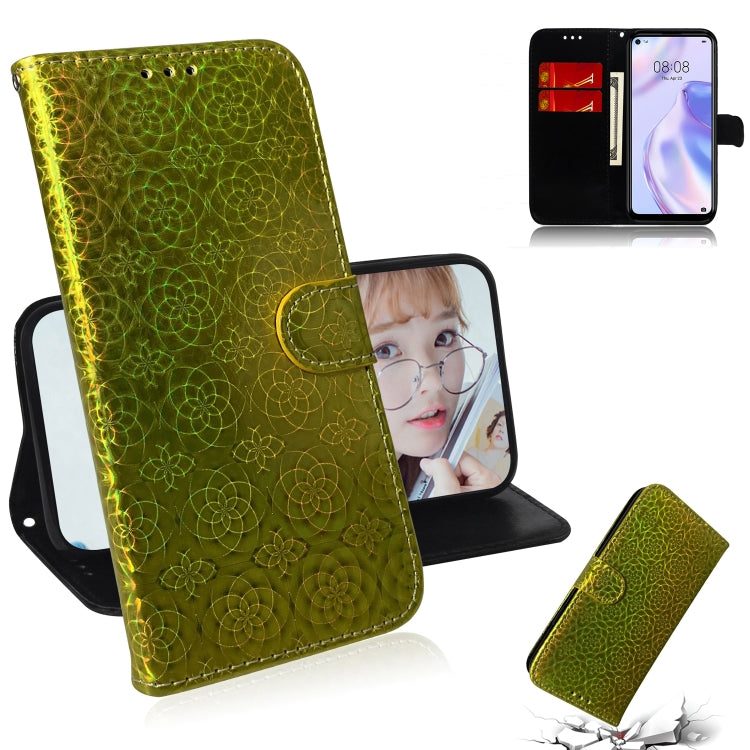 For Huawei P40 lite 5G Solid Color Colorful Magnetic Buckle Horizontal Flip PU Leather Case with Holder & Card Slots & Wallet & Lanyard