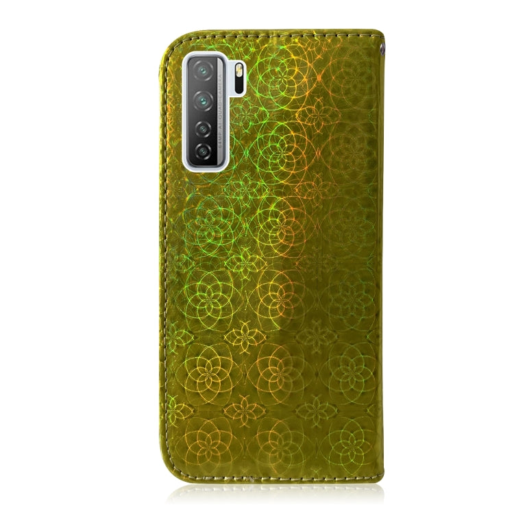 For Huawei P40 lite 5G Solid Color Colorful Magnetic Buckle Horizontal Flip PU Leather Case with Holder & Card Slots & Wallet & Lanyard