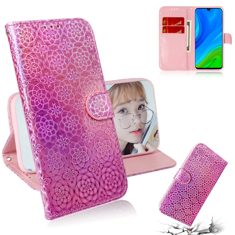 For Huawei P smart 2020 Solid Color Colorful Magnetic Buckle Horizontal Flip PU Leather Case with Holder & Card Slots & Wallet & Lanyard