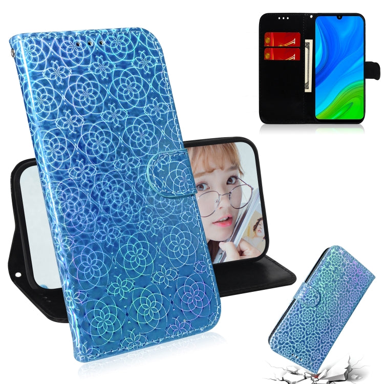 For Huawei P smart 2020 Solid Color Colorful Magnetic Buckle Horizontal Flip PU Leather Case with Holder & Card Slots & Wallet & Lanyard