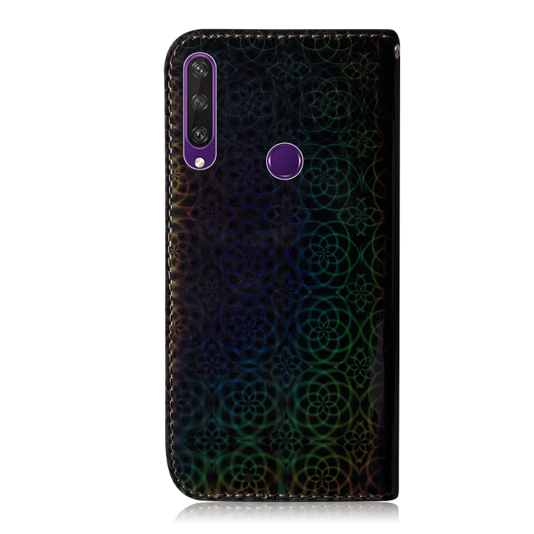 For Huawei Y6p Solid Color Colorful Magnetic Buckle Horizontal Flip PU Leather Case with Holder & Card Slots & Wallet & Lanyard