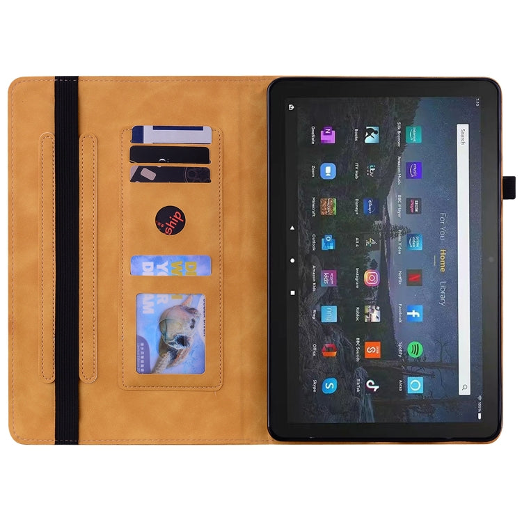 For Amazon Fire Max 11 Skin Feel Solid Color Zipper Leather Tablet Case