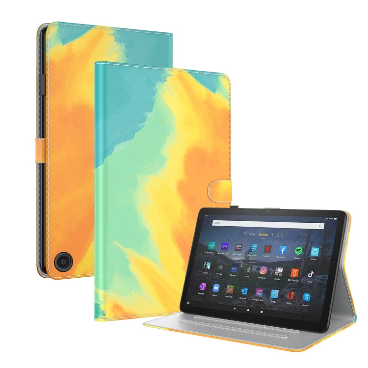 For Amazon Fire Max 11 Watercolor Pattern Flip Leather Tablet Case