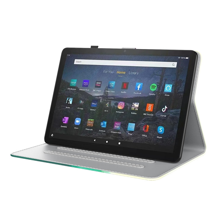 For Amazon Fire Max 11 Watercolor Pattern Flip Leather Tablet Case