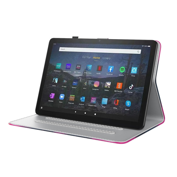 For Amazon Fire Max 11 Watercolor Pattern Flip Leather Tablet Case