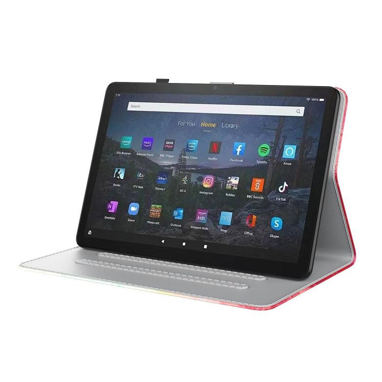 For Amazon Fire Max 11 Watercolor Pattern Flip Leather Tablet Case