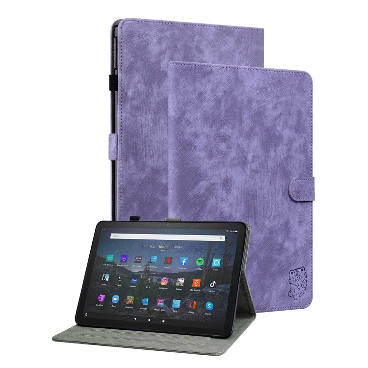 For Amazon Fire Max 11 Tiger Pattern Flip Leather Tablet Case