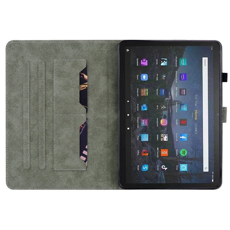 For Amazon Fire Max 11 Tiger Pattern Flip Leather Tablet Case