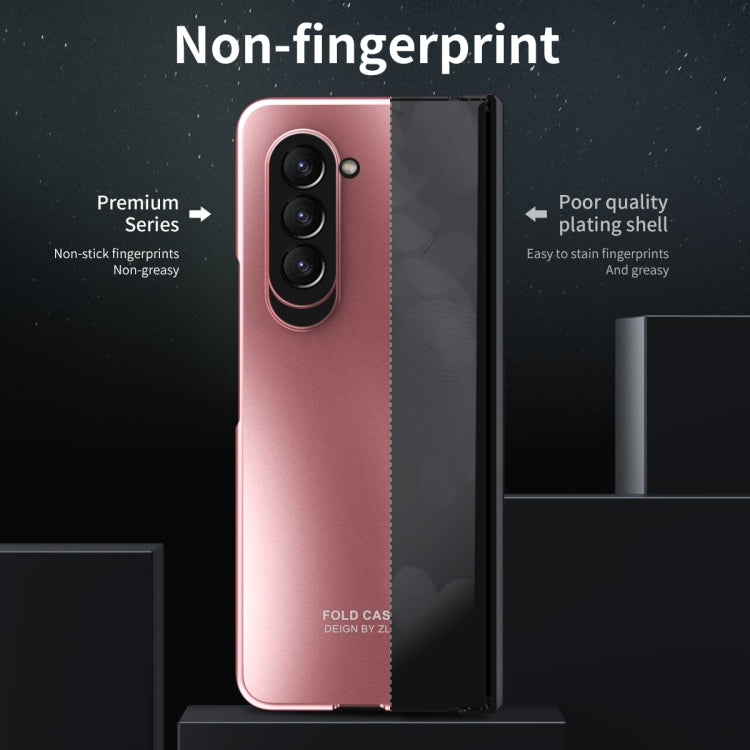 For Samsung Galaxy Z Fold5 Integrated Electroplating Folding All-inclusive Phone Case