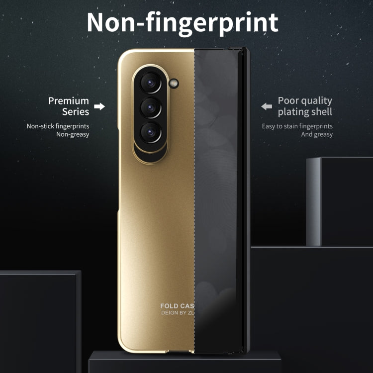 For Samsung Galaxy Z Fold5 Integrated Electroplating Folding All-inclusive Phone Case