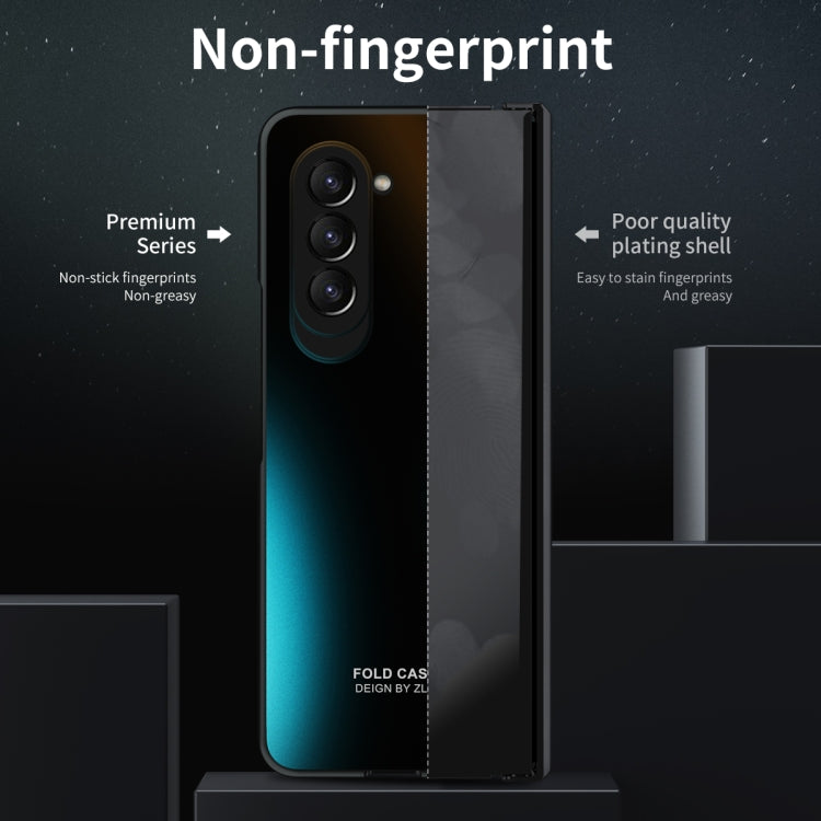 For Samsung Galaxy Z Fold5 Integrated Electroplating Folding All-inclusive Phone Case