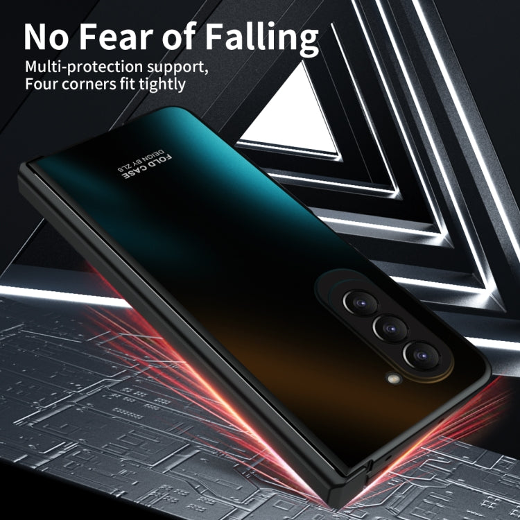 For Samsung Galaxy Z Fold5 Integrated Electroplating Folding All-inclusive Phone Case