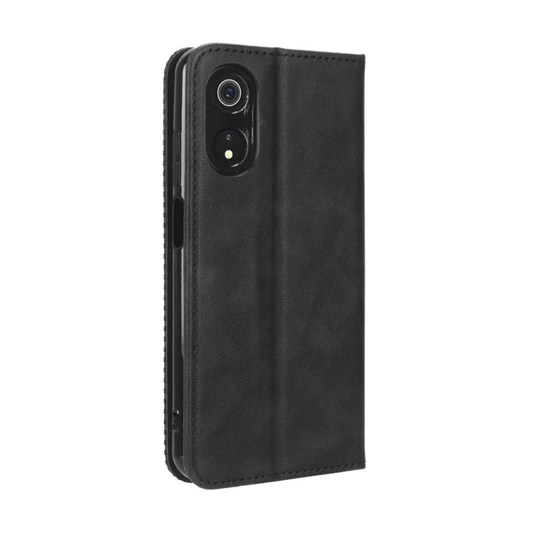 For Cubot P60 Magnetic Buckle Retro Texture Leather Phone Case