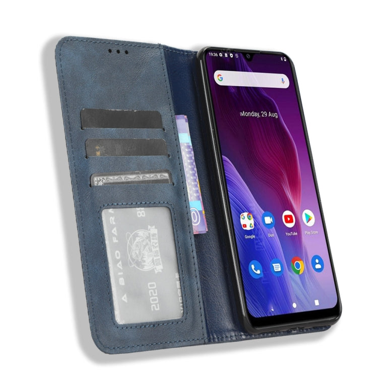 For Cubot P60 Magnetic Buckle Retro Texture Leather Phone Case