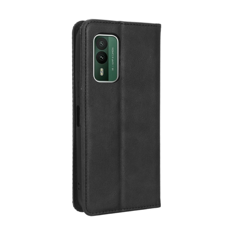 For Nokia XR21 Magnetic Buckle Retro Texture Leather Phone Case