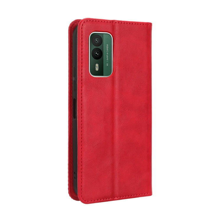 For Nokia XR21 Magnetic Buckle Retro Texture Leather Phone Case