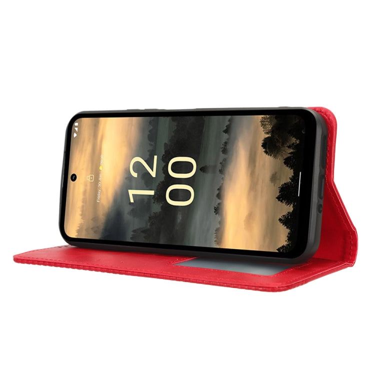 For Nokia XR21 Magnetic Buckle Retro Texture Leather Phone Case