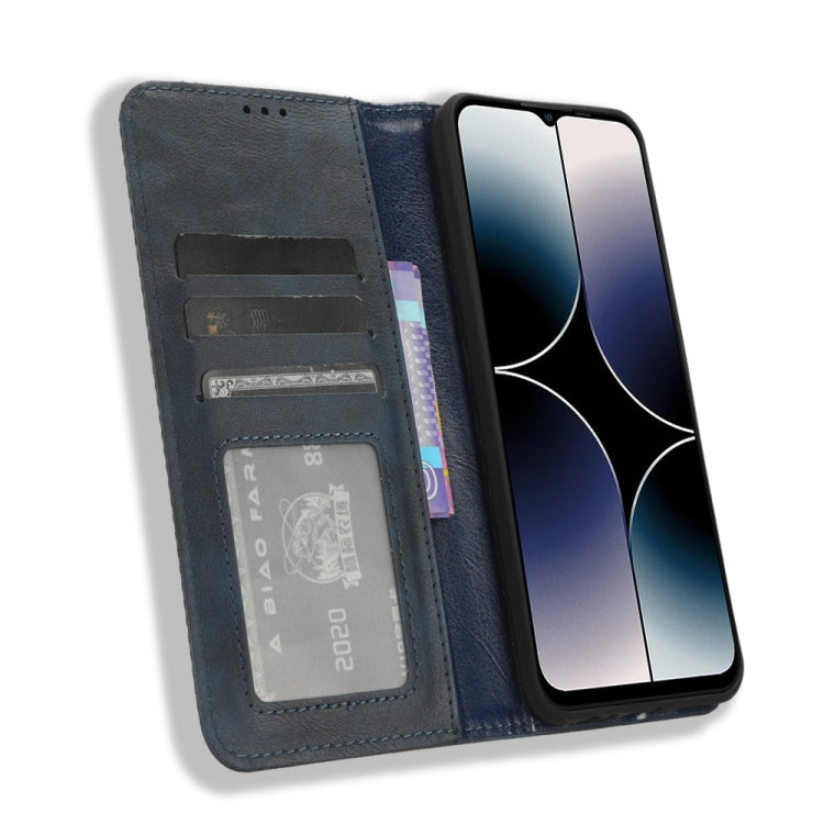 For Ulefone Note 16 Pro Magnetic Buckle Retro Texture Leather Phone Case