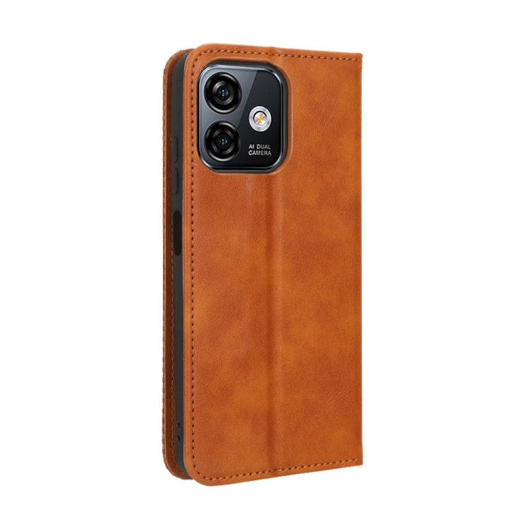 For Ulefone Note 16 Pro Magnetic Buckle Retro Texture Leather Phone Case