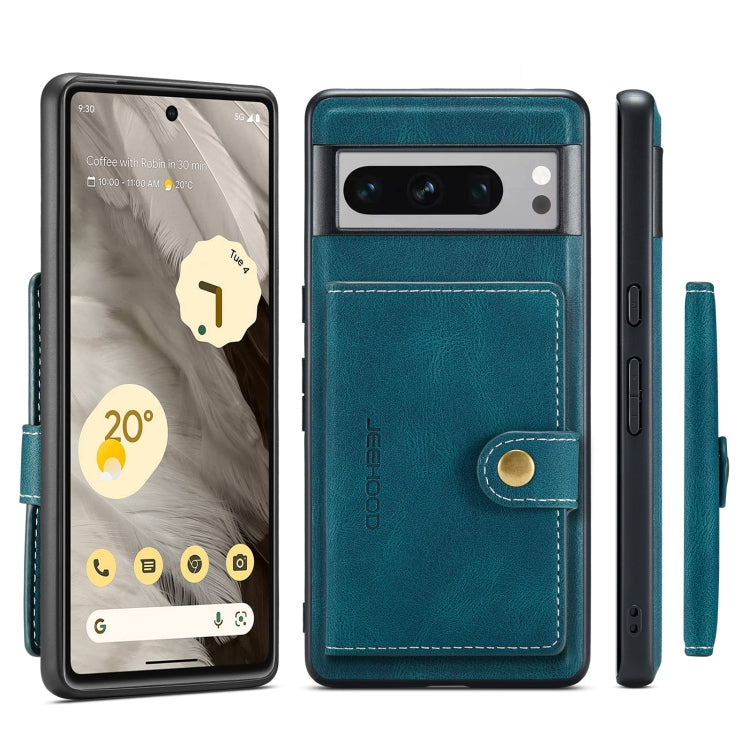 For Google Pixel 8 Pro JEEHOOD Retro Magnetic Detachable Wallet Phone Case