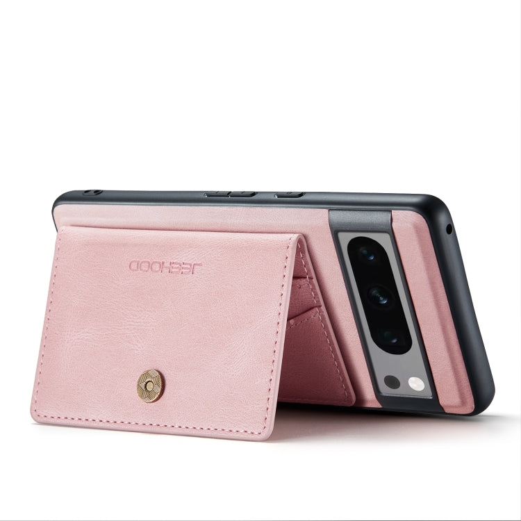 For Google Pixel 8 Pro JEEHOOD Retro Magnetic Detachable Wallet Phone Case