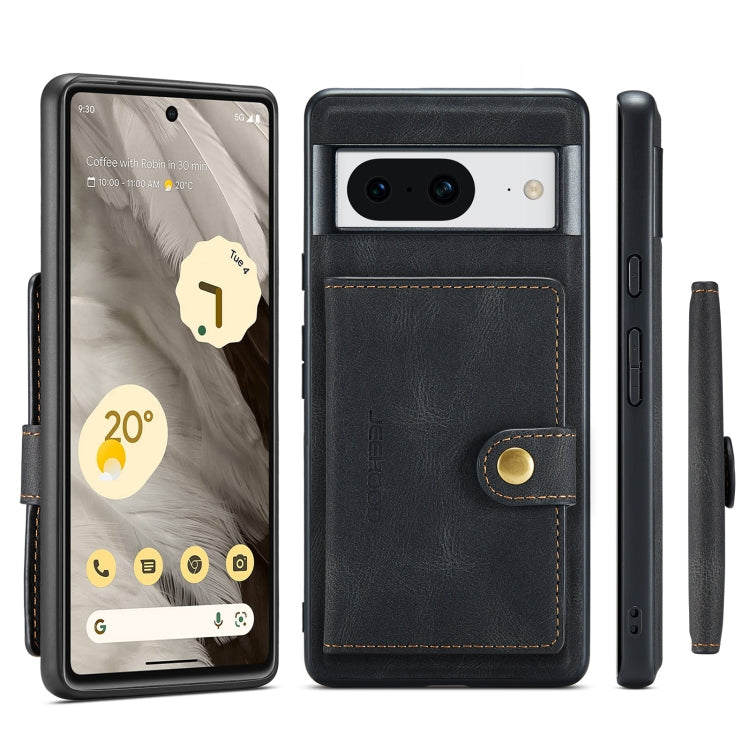 For Google Pixel 8 JEEHOOD Retro Magnetic Detachable Wallet Phone Case