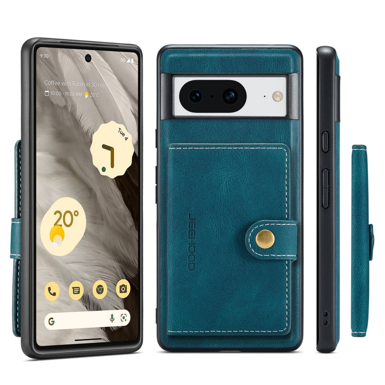 For Google Pixel 8 JEEHOOD Retro Magnetic Detachable Wallet Phone Case