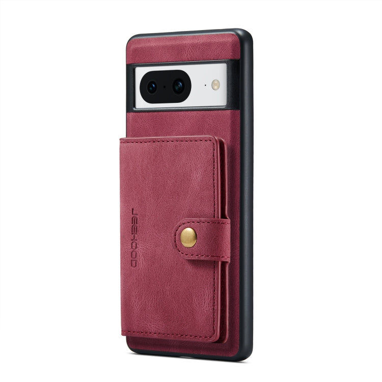 For Google Pixel 8 JEEHOOD Retro Magnetic Detachable Wallet Phone Case