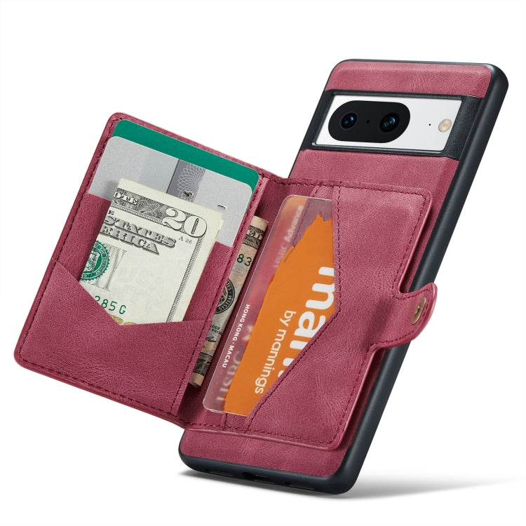 For Google Pixel 8 JEEHOOD Retro Magnetic Detachable Wallet Phone Case