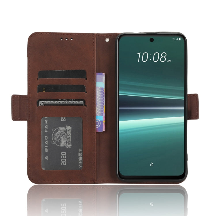 For HTC U23 / U23 Pro Skin Feel Calf Texture Card Slots Leather Phone Case