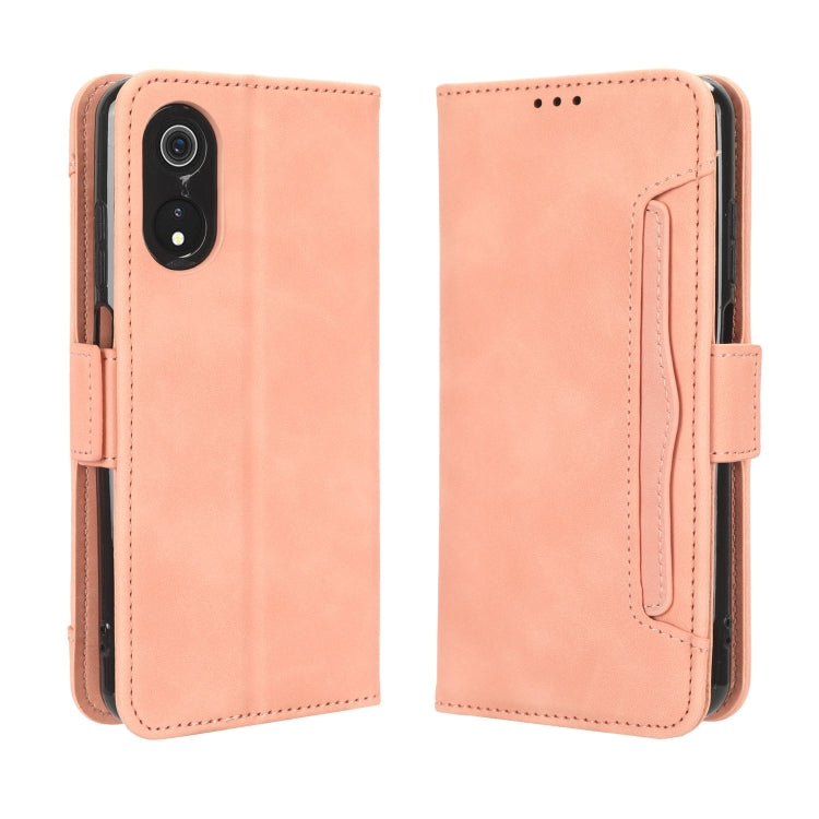 For Cubot P60 Skin Feel Calf Texture Card Slots Leather Phone Case