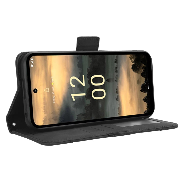 For Nokia XR21 Skin Feel Calf Texture Card Slots Leather Phone Case