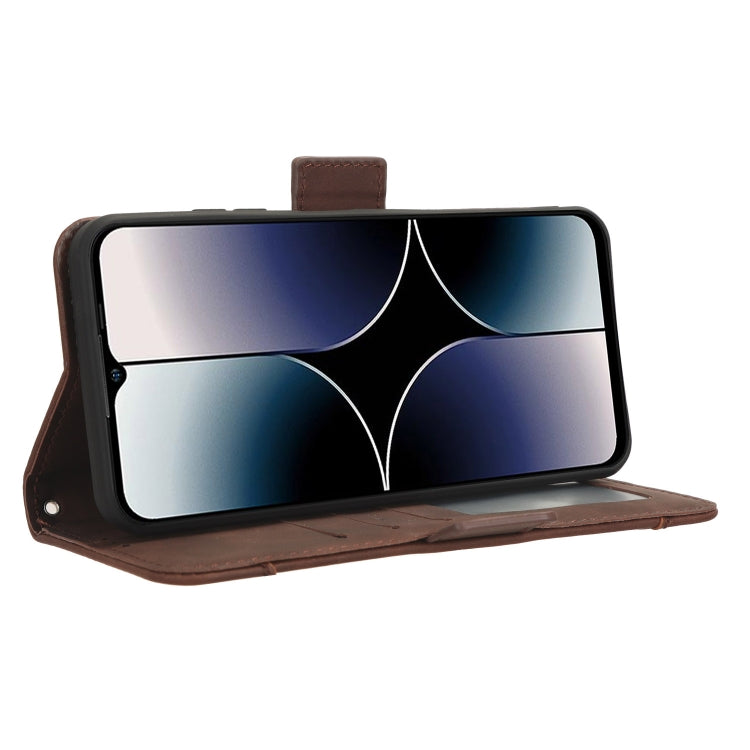 For Ulefone Note 16 Pro Skin Feel Calf Texture Card Slots Leather Phone Case