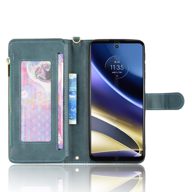 For Motorola Moto G52J 5G Litchi Texture Zipper Leather Phone Case