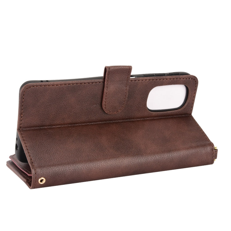 For Motorola Moto G52J 5G Litchi Texture Zipper Leather Phone Case