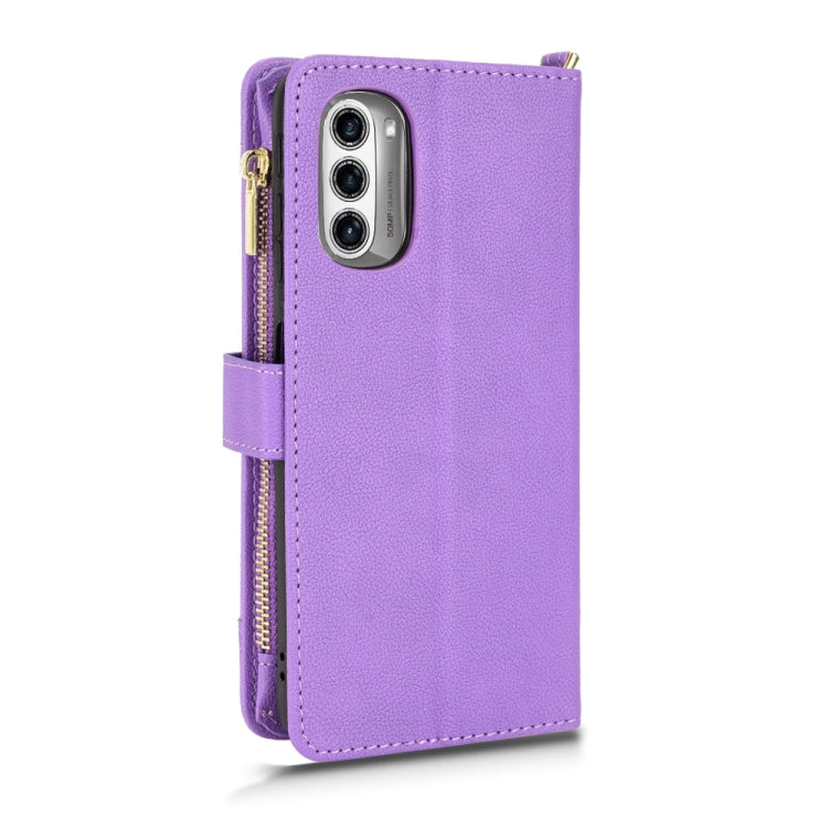 For Motorola Moto G52J 5G Litchi Texture Zipper Leather Phone Case