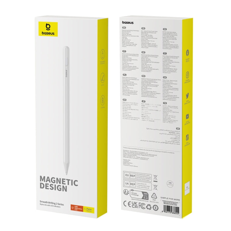 Baseus Smooth Writing 2 Series LED Indicator Capacitive Writing Stylus Cost-effective Version(White)