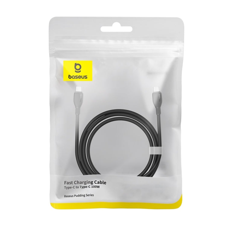Baseus Pudding Series 100W Type-C to Type-C Fast Charging Data Cable, Length: