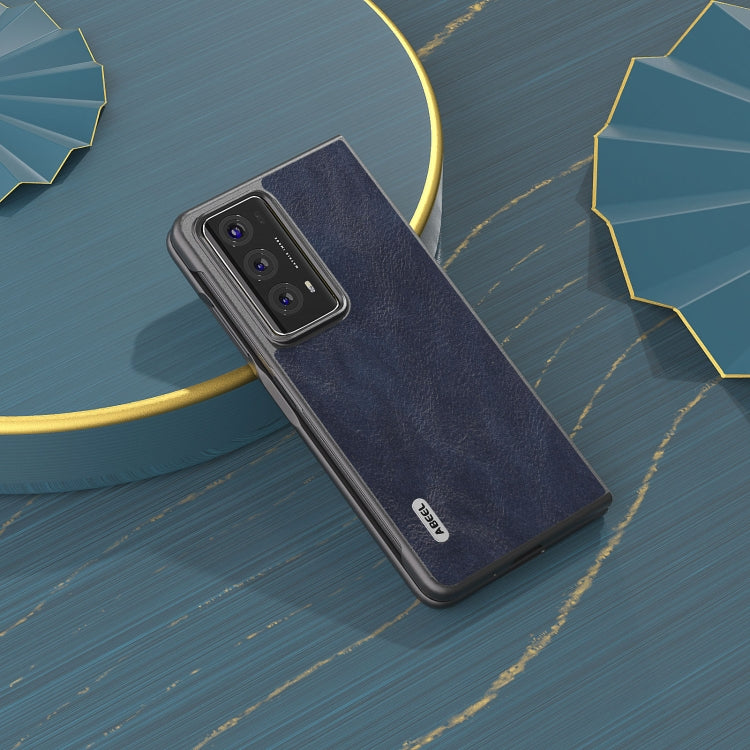 For Honor Magic V2 ABEEL Cowhide Texture PU Phone Case