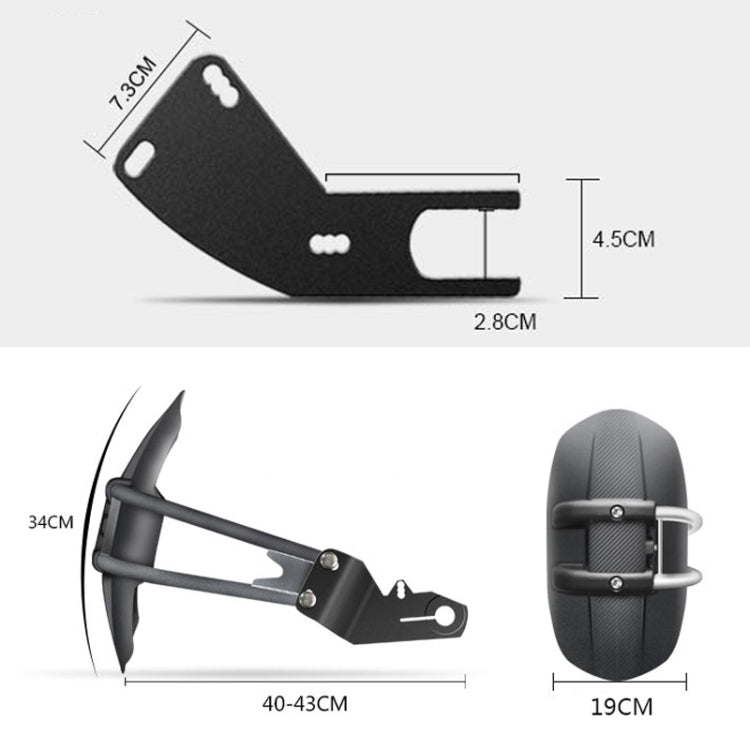 Motorcycle Stainless Steel Modified Rear Wheel Fender Dustproof Splash Flaps Mudguards Fender Guard, Style:B Style Foot