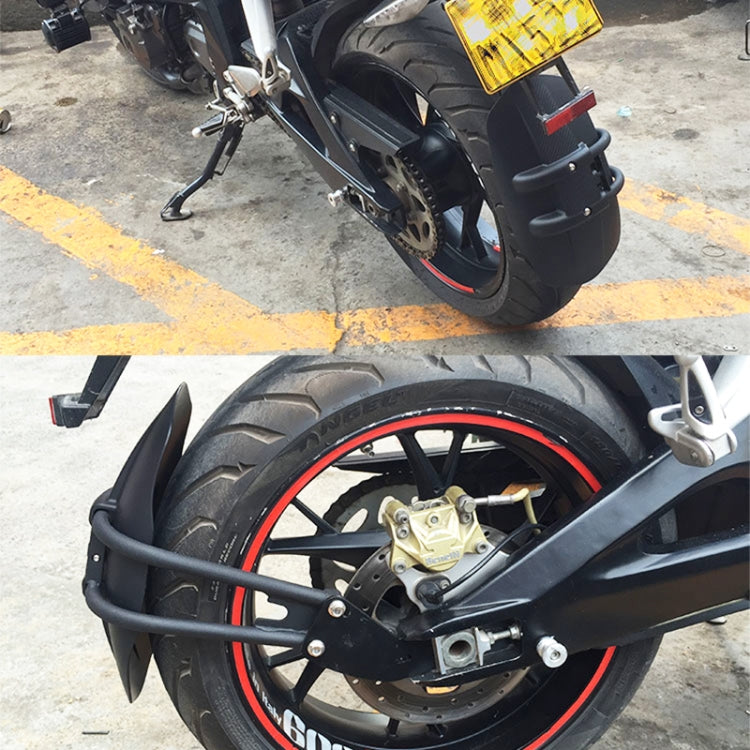 Motorcycle Stainless Steel Modified Rear Wheel Fender Dustproof Splash Flaps Mudguards Fender Guard, Style:E Style Foot