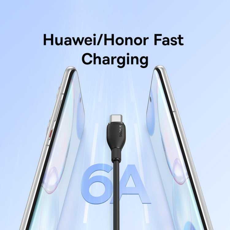 Baseus Pudding Series 100W USB to Type-C Fast Charging Data Cable, Length: