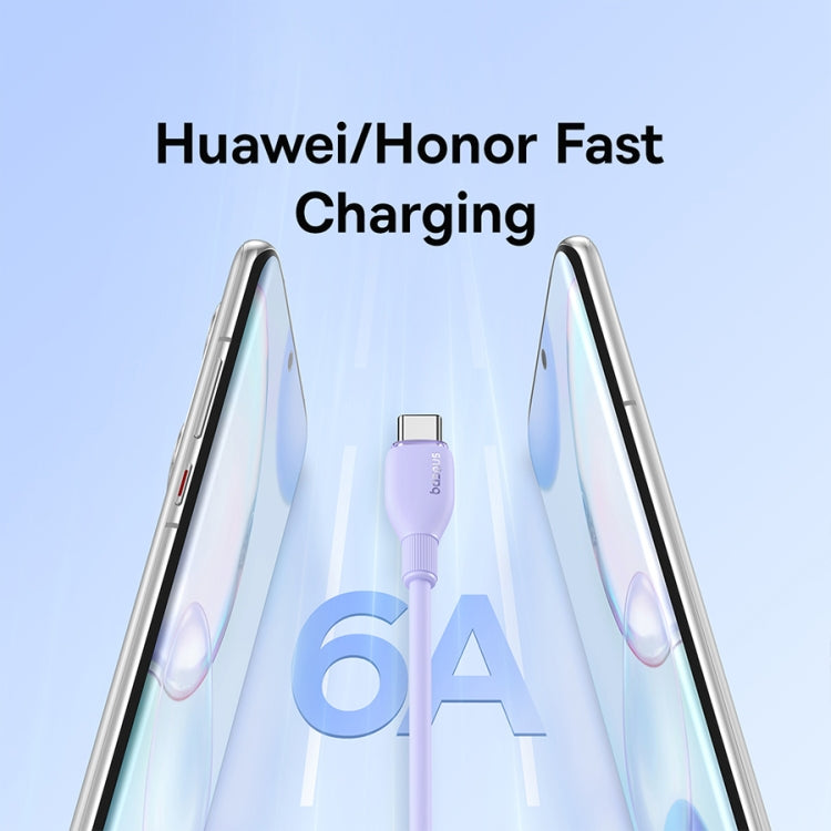 Baseus Pudding Series 100W USB to Type-C Fast Charging Data Cable, Length:
