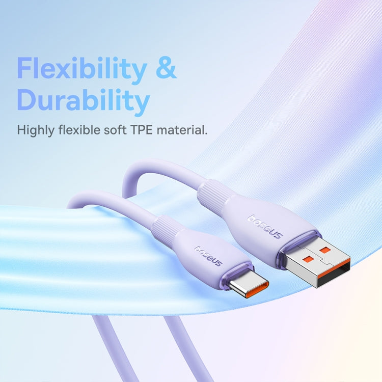 Baseus Pudding Series 100W USB to Type-C Fast Charging Data Cable, Length: