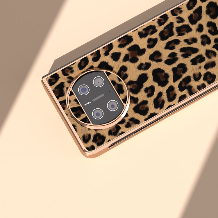 For Huawei Mate X3 Nano Plating Leopard Print Phone Case